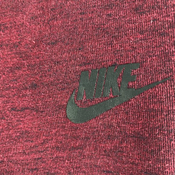 NIKE Tech Fleece Jogger Pants-Red Black Heather - Picture 13 of 15